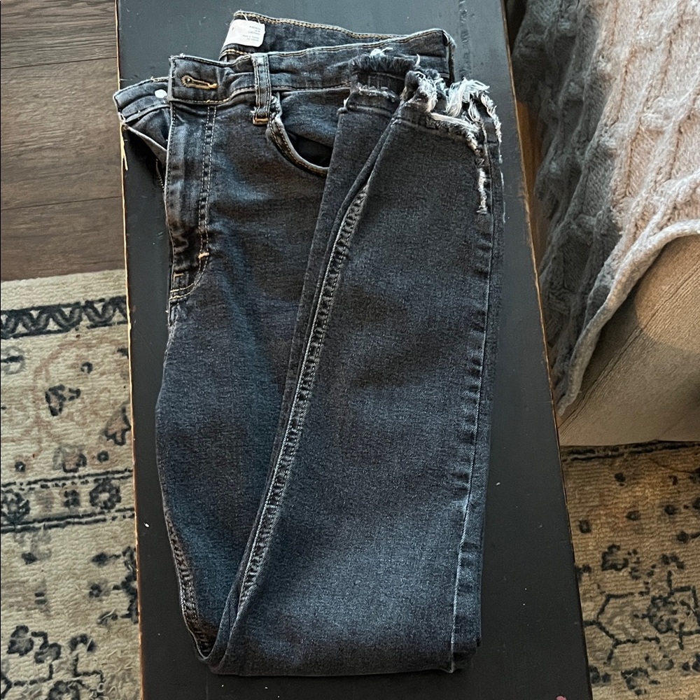 3/$12 Bundle and Save- Topshop Dark Blue Distressed Boyfriend Jeans